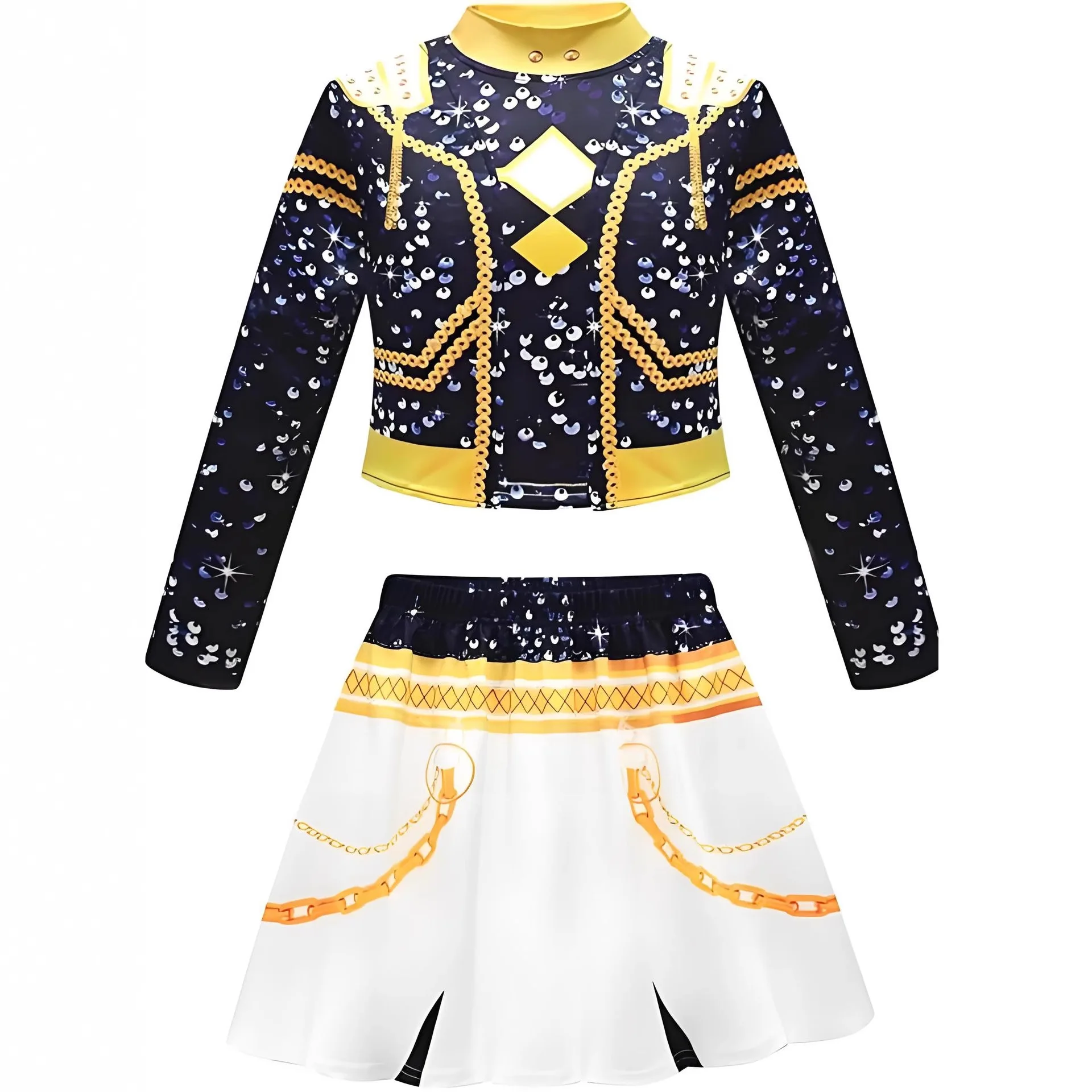 Disfraz de Kpop Demon Hunters Rumi Zoey Mira, disfraz de Huntrix Golden Stage, conjunto completo de disfraces de Halloween para niña, traje de Carnaval para adulto