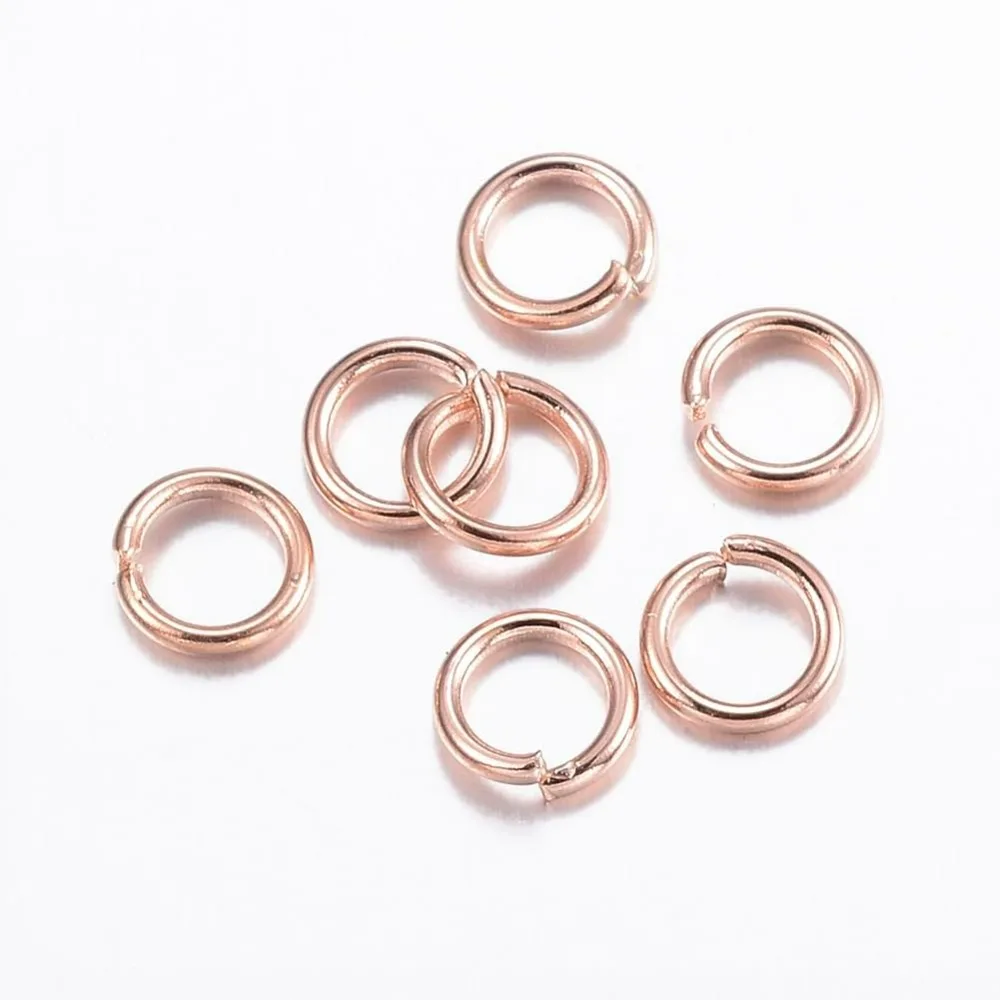 20 pc 304 Stainless Steel Jump Rings Open Jump Rings Rose Gold 21 Gauge 4.5x0.7mm Inner Diameter: 3.1mm