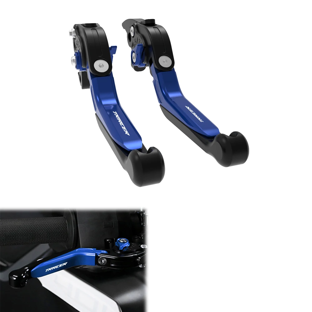 Motorcycle CNC Brake Clutch Levers Fit For Yamaha MT-09 Tracer 9 2021 2022 2023 Adjustable Foldable Extendable Handle Levers