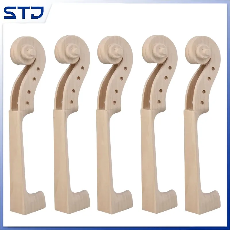 Fiddle head  5/10pcs Violin Neck 4/4 3/4 1/2 1/4 Handmade Maple White Repair DIY Luthier Tool Accessories