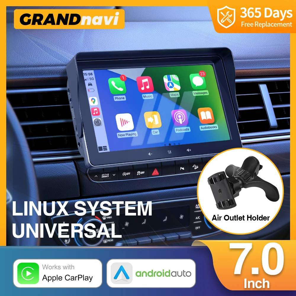 Universal 7inch Car Radio Wireless Carplay Android Auto Multimedia Video Player For VW Nissan Toyota Ford Fcous LADA Cars