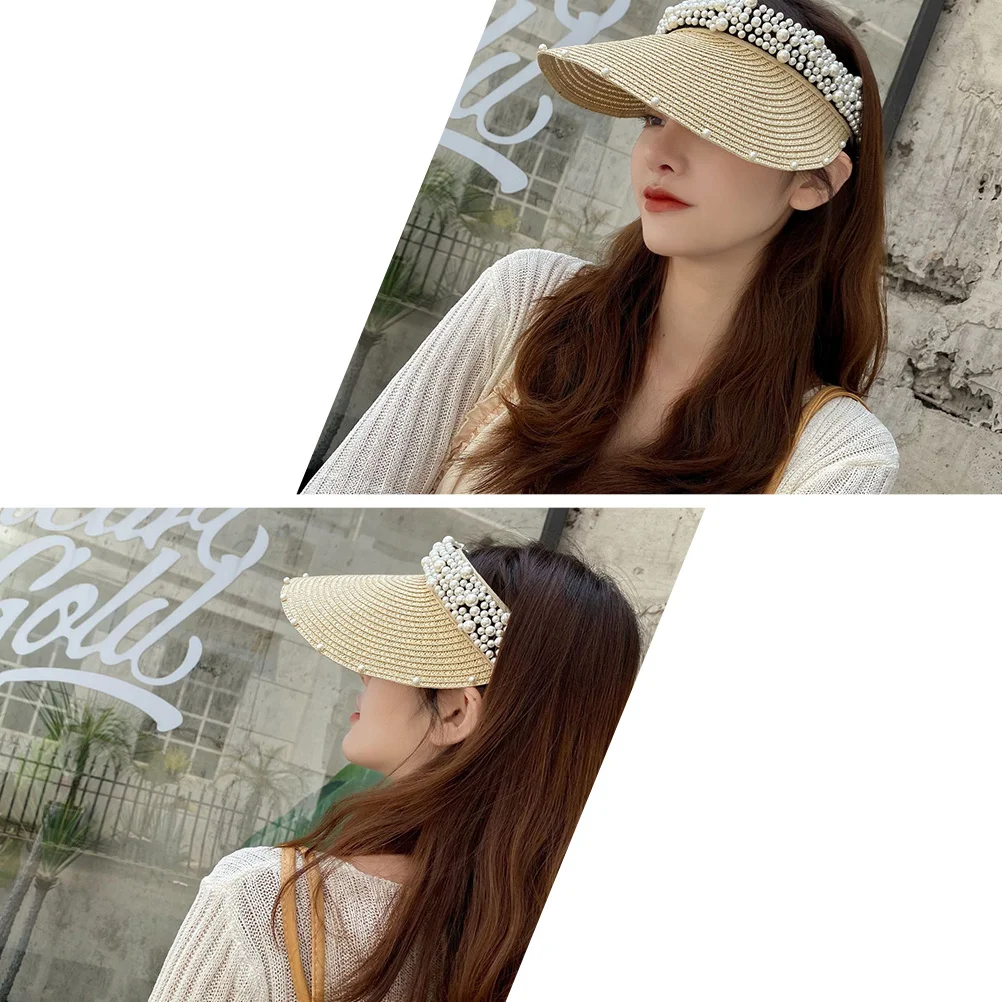 

1Pcs Sun Protection Hat Folding Uv Protection Lightweight Summer Sunscreen Cap Beach Straw Hat Outdoor Casual Travel