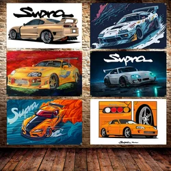 JimonFlag 90x150CM 3x5Ft S-Supra Car Flag Polyester Double penetration Printed Racing Car Flag Banner For Decor Out Door Decor