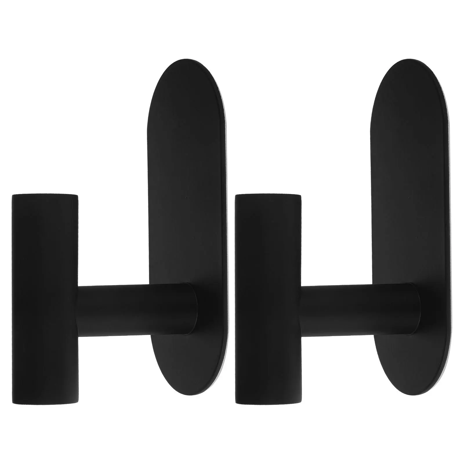 

2Pcs Modern Stainless Steel Wall Hooks No Punch Needed Adhesive Towel Coat Hat Hanger Smooth Surface Applicable Bathroom Kitchen