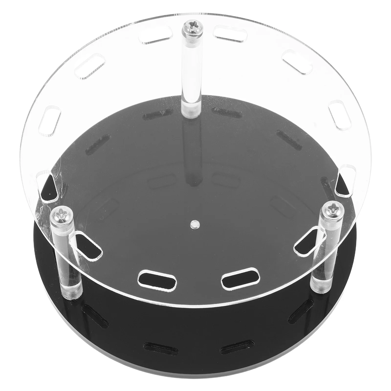 Lash Tweezer Holder Stand Rotating Eyelash Organizer Rack Black Plastic Tweezers Storage Shelf For Salon Artists -