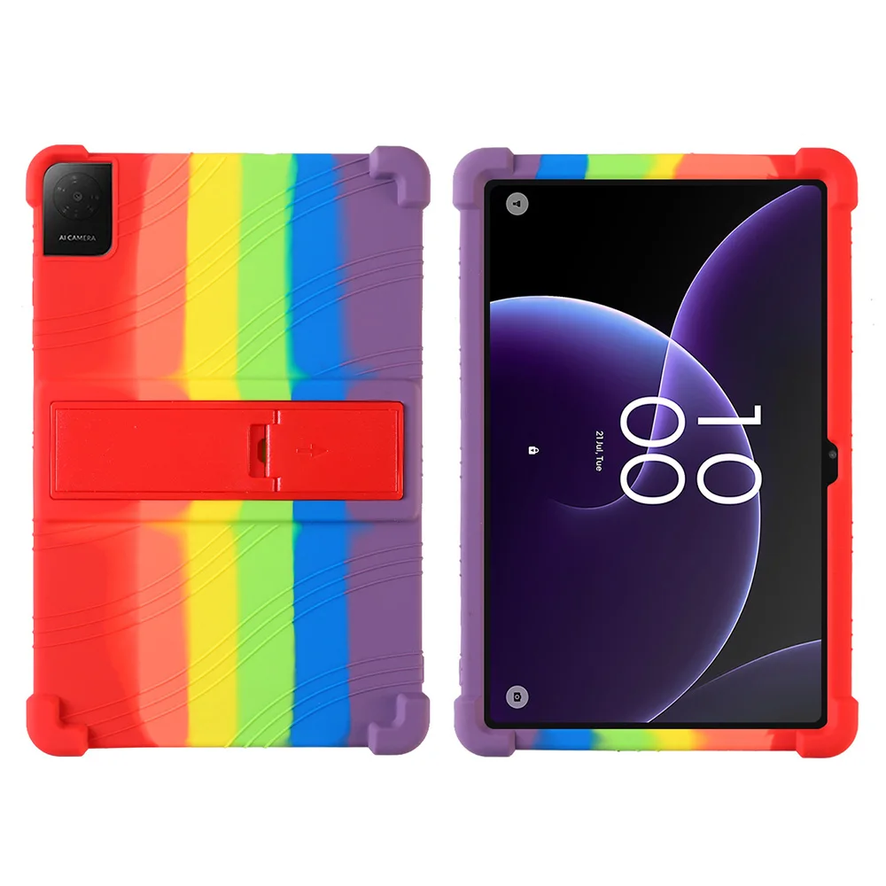 For TCL Tab 10L Gen 4  Tablet Case 10 inches Tablet Kids Friendly Soft Silicone Adjustable Stand Cover protective sleeve