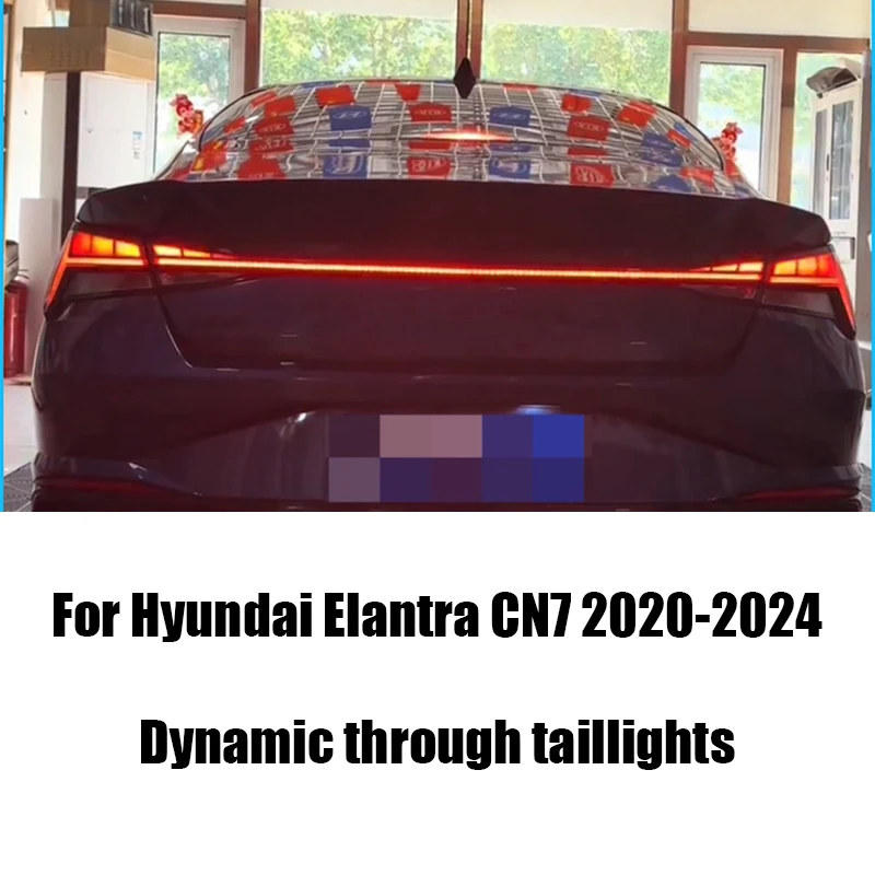 For Hyundai Elantra CN7 2020 2021 2022 2023 2024 Dynamic through style tail lights upgrade style flow dynamic