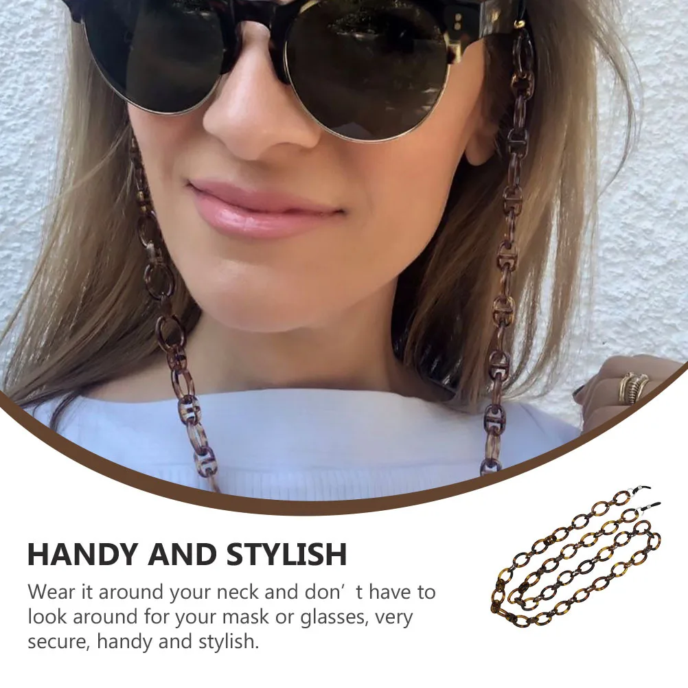 

Acrylic Mask and Glasses Chain Lanyard Face Mask Holder Eyeglass Chain Strap Anti-Lost Convenient Comfortable for Daily Use