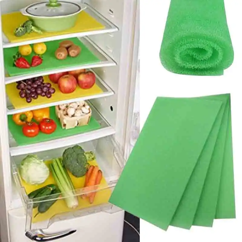 1-10Pc Refrigerator Spong Pad Antibacterial Antifouling Mildew Moisture Washed Pad Fridge Mat Cabinet Mat Food Fresh Keeping Mat