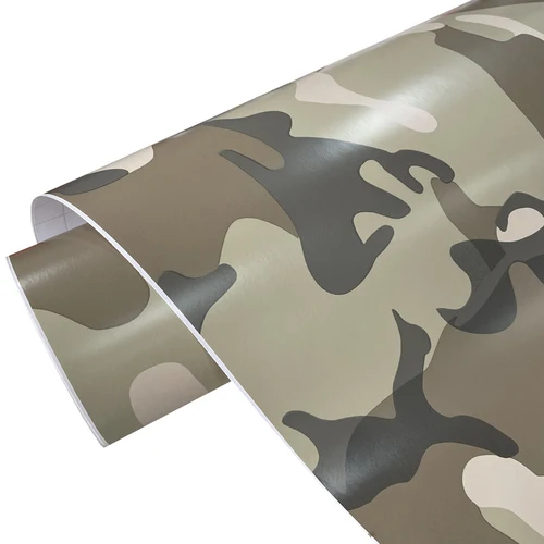 Rollo de envoltura de vinilo de camuflaje del desierto Premium con liberación de aire, calcomanía autoadhesiva DIY, lámina de envoltura para coche automotriz