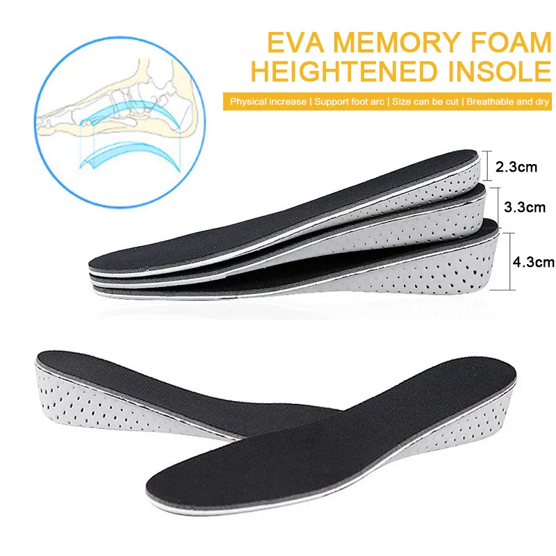 Cushioned All- Comfort Unisex Back Support Comfortable Height Increasing Insoles For Shoes Revolutionary Comfortable Durable