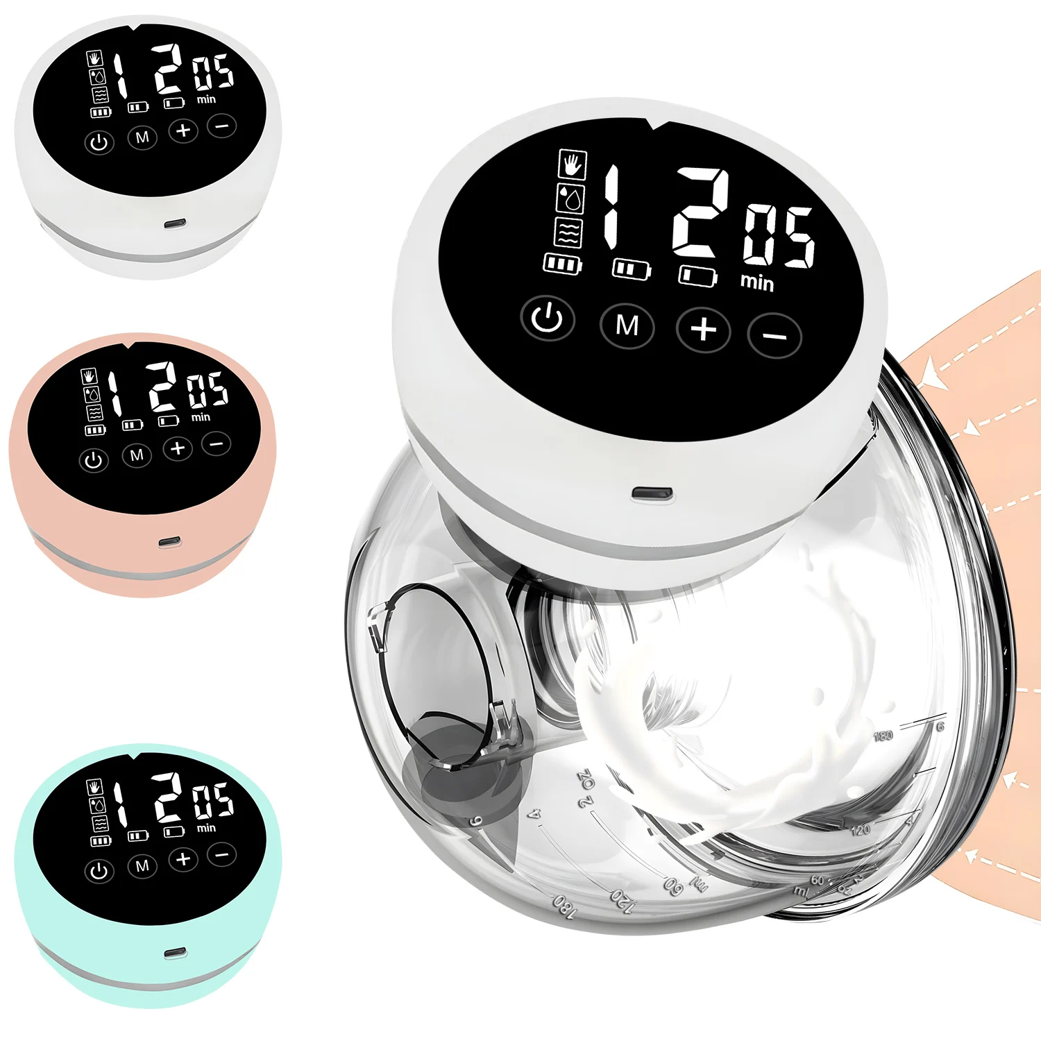 1Pcs Smart Elektrische Milch Pumpen Tragbare Hände Frei Tragbare Milch Pumpe Stille Komfort Mutter Milch Extractor Collector