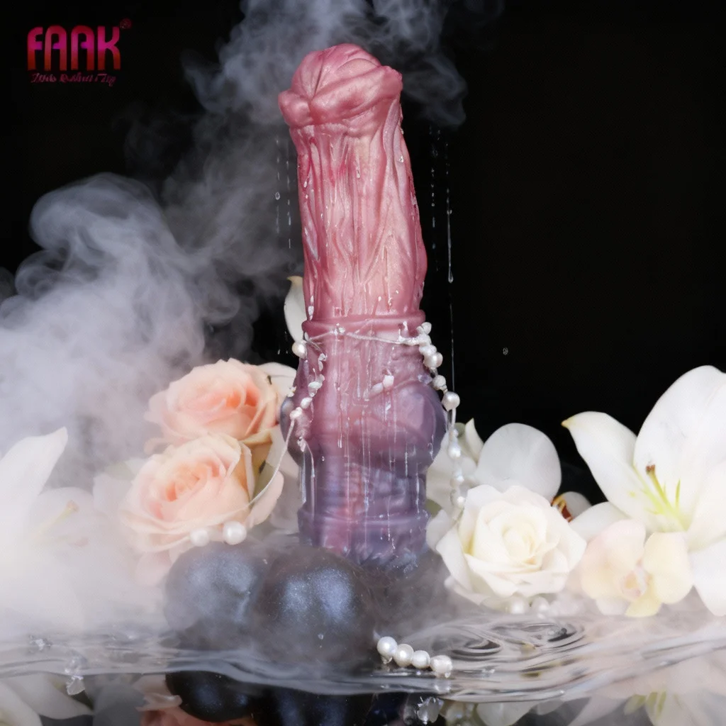 FAAK Grande Fantasy Cavallo Dildo Taglia SML Con Ventosa Spina Anale Doppio Strato Pene In Silicone Masturbatore Femminile