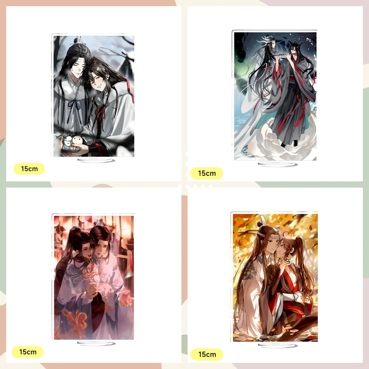 Anime Mo Dao Zu Shi Keychain Cosplay weiwuxian lanwangji Keyring Chen backpack pendant 6cm