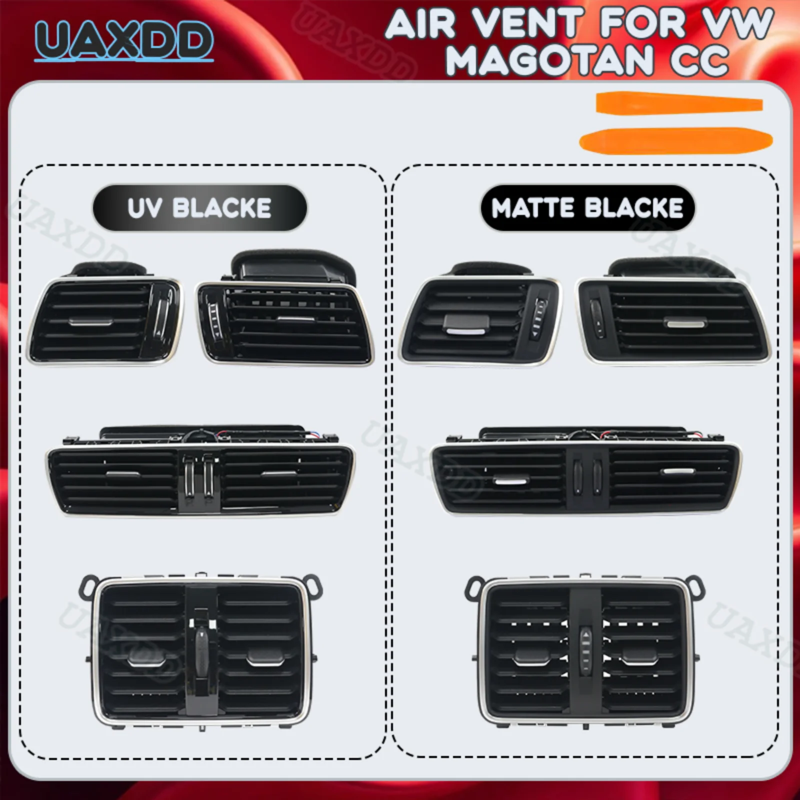 Air Conditioning Grille For VW Magotan CC Adjustable Outlet Nozzle 2 Din Car Plastic HVAC Replacement Parts Assembly Ventilation