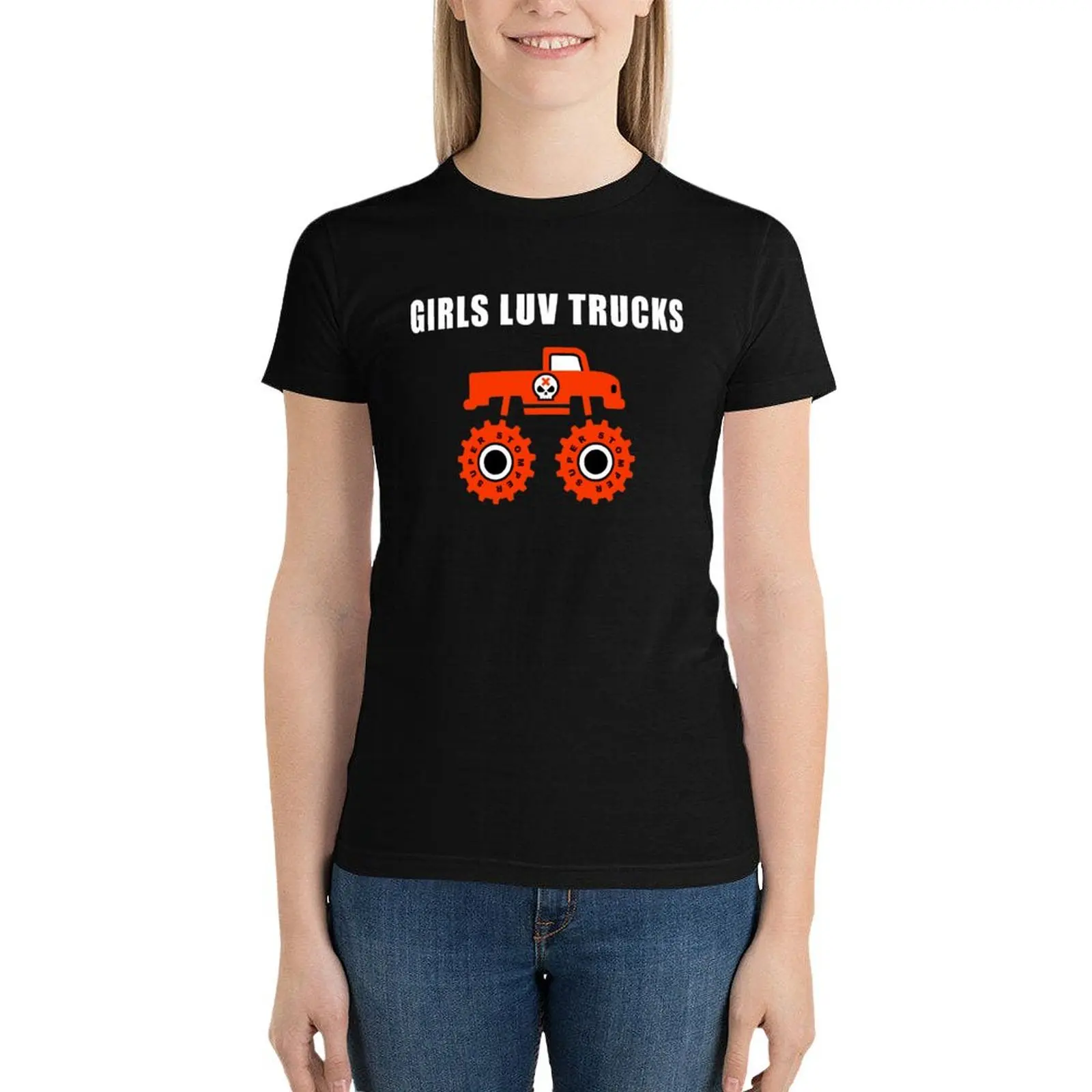 Mädchen Luv Truck Team Stomper T-Shirt süße Tops übergroße Sommer Tops T-Shirt Kleid für Frauen lang