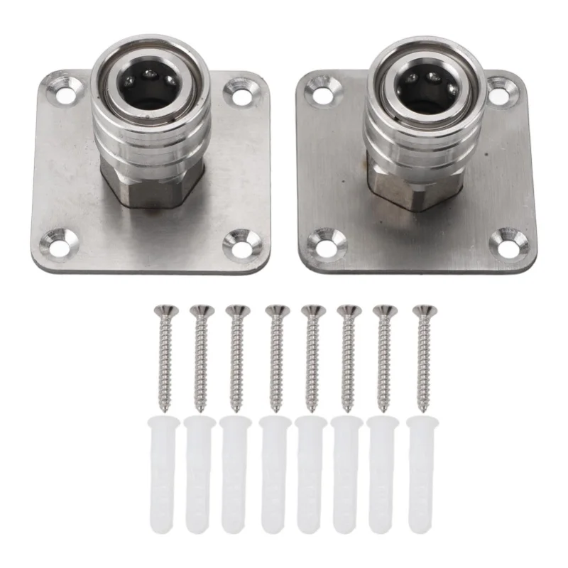 2Pcs Pressure Washer Foam Cannon Holder 1/4inch Quick Connect Stainless Steel Pressure Washer Nozzle Tip Wall Mount Holder