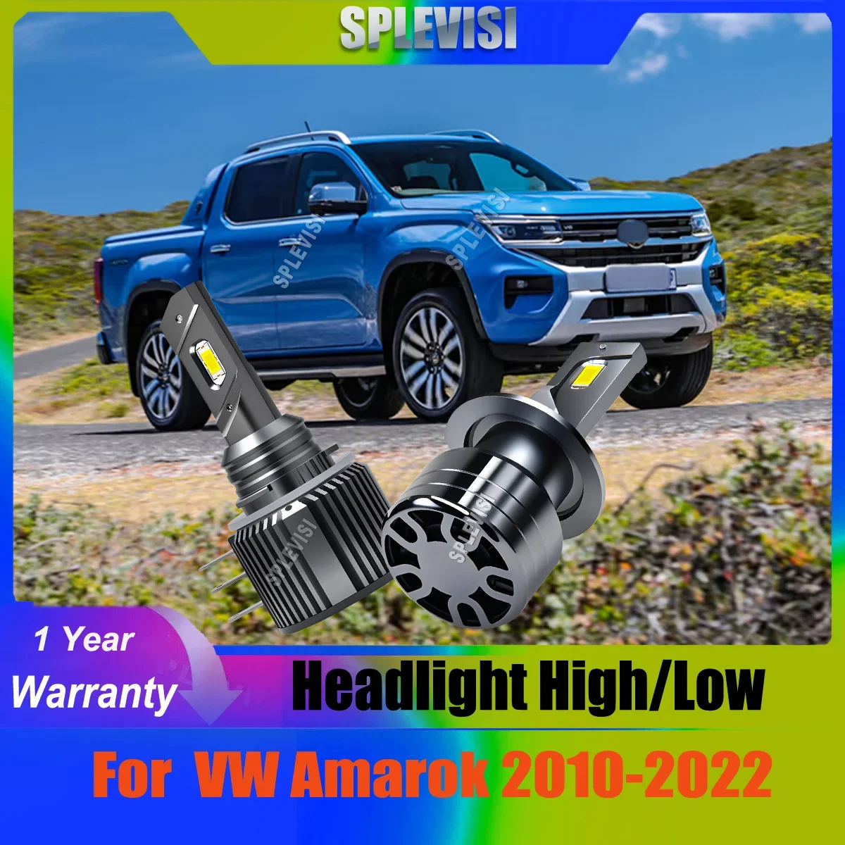 Led DRL Headlight Hi Low Light H15 H7 -Experience a remarkable upgrade in visibility For VW Amarok 2010 2011 2012 2013 2014-2022