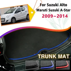 Rear Trunk Mat For Suzuki Alto A Star Celerio 2009~2013 Boot Cargo Liner Tray Trunk Luggage Floor Carpet Pads Car Accessories