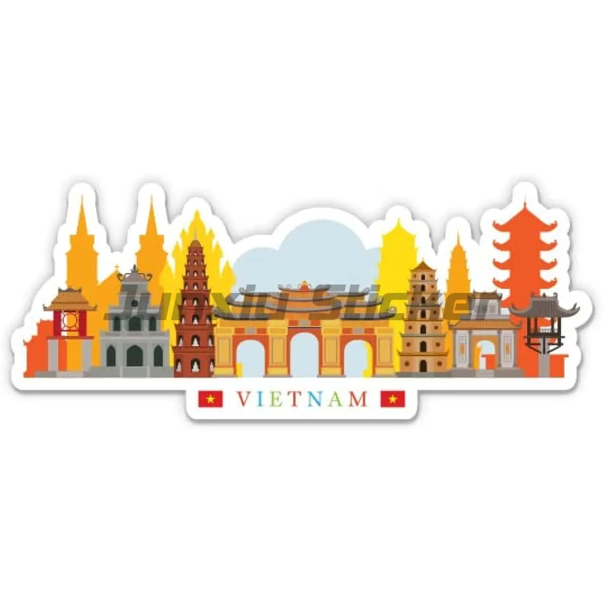 Vietnam Vietnamese Flag Map VN Decals Vinyl Laptop Car Window Accesorios Wall Room Truck Helmet Racing Decoration Sticker