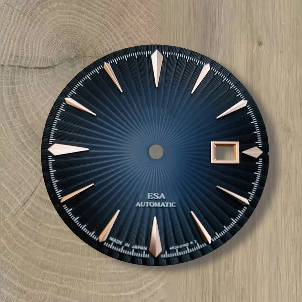 35mm S Logo Cocktail Dial Fit NH35/NH36 Movement High-Quality Vertical Grain Dial Watch Modification Accessories