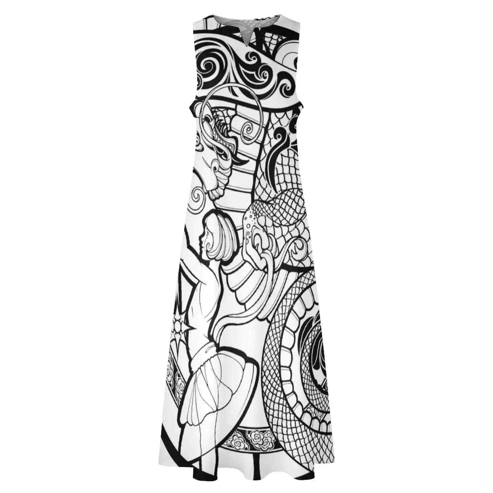 La ragazza con il drago aquilone Abito lungo Abito da ballo abito estivo donna coreana abiti donna estate 2025 Abito