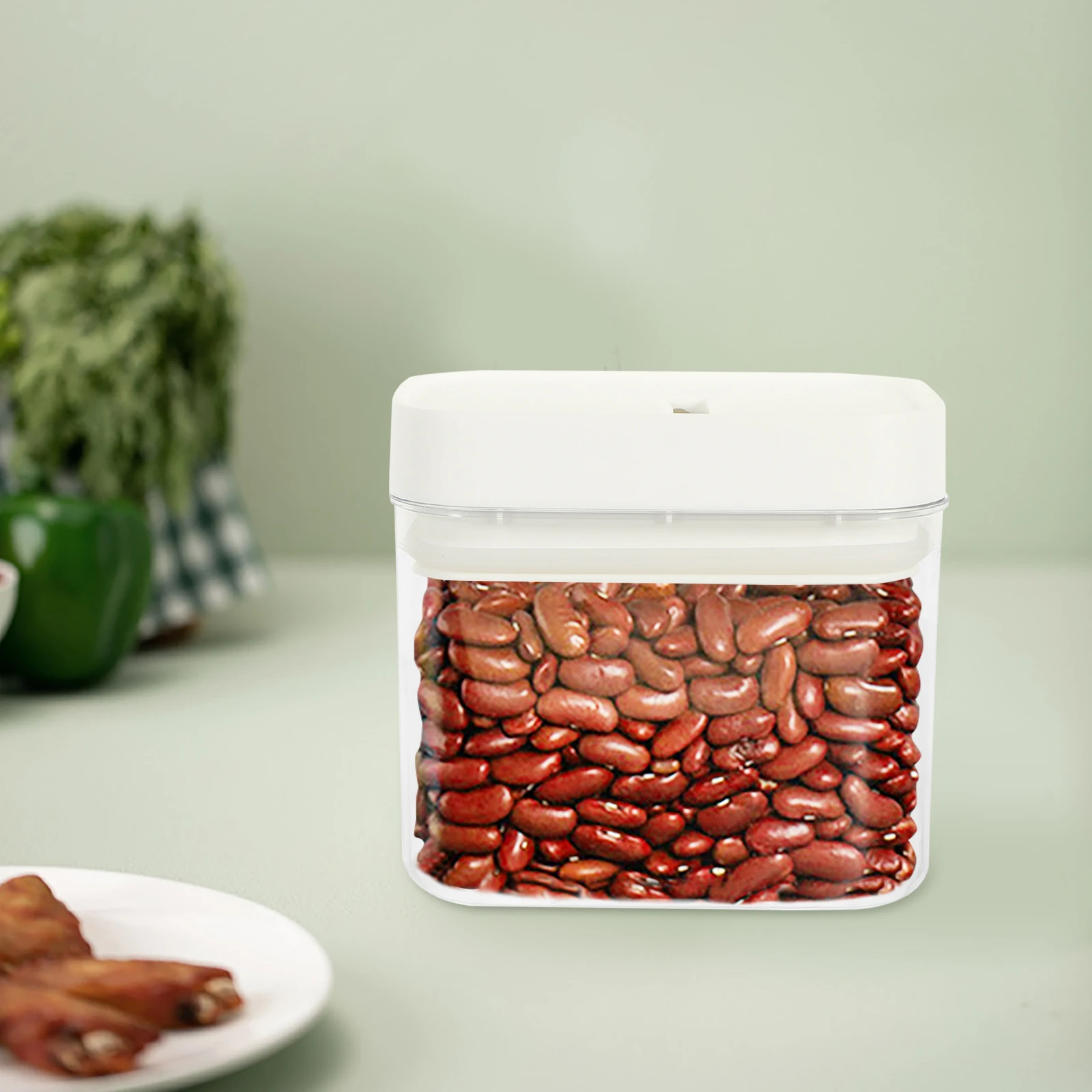 

Sealed Food Containers Airtight Kitchen Case Transparent Boxes Food Container Biscuit Fridge ganizers PET Plastic