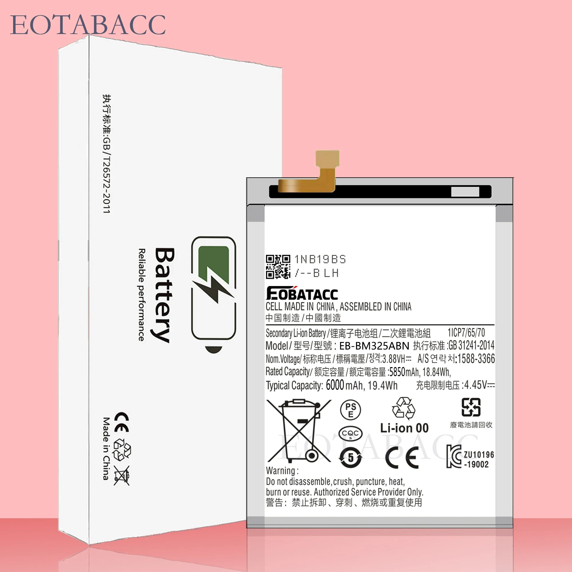 EOTABACC 100% New High Quanlity Battery EB-BM325ABN  For Samsung M32 4G/M325 Battery +Tools