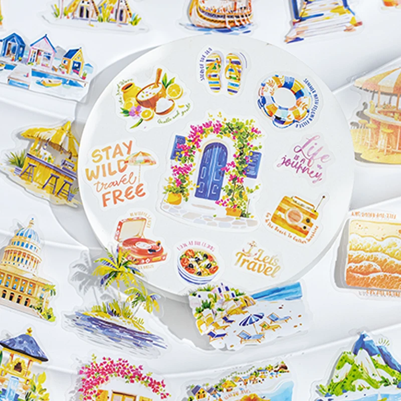 

Mr.Paper kawaii Escape City Project Series, наклейки для живописной фотографии, канцелярские принадлежности для скрапбукинга, наклейки для рукоделия