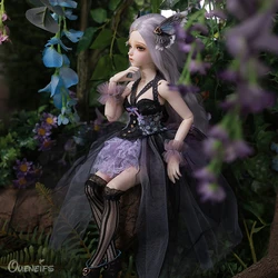 BJD Doll 1/4 Minifee Ingrid With New Release Active Line Girl Body Black Waist Tube Top Skirt Blue Short Skirt Art Dolls