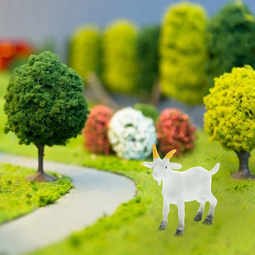 6Pcs Mini Goat Statues Desktop Animal Goat Models Photography Props Fake Goat Models Garden Decors goat decorations