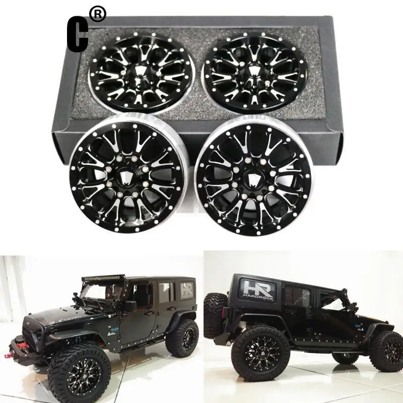 リモートコントロールカー用の金属ホイールハブ,rcシミュレーション,クライミングカー,trax,as,trx4,TRX-6,rc4wd,jimny,cfx,vs4,scx10,90046, 2.2インチ