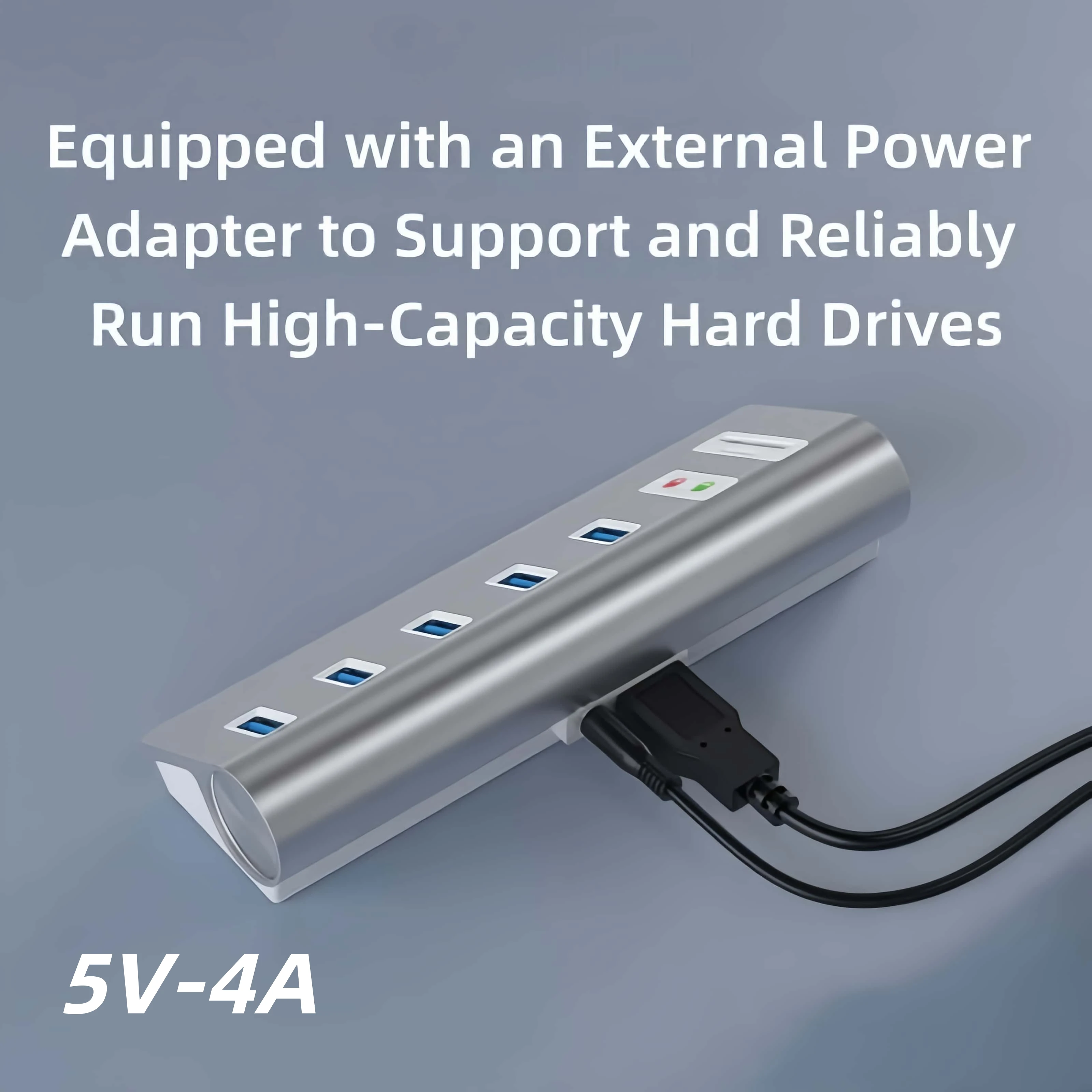 Hub USB 3.0 5Gbps Kecepatan Tinggi 9 in 1 Jack Audio Pembaca Kartu SD TF 3.0 dengan Catu Daya USB Splitter Multi Port untuk Laptop PC