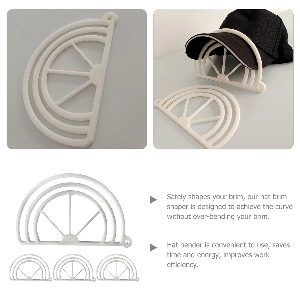 

4 Pcs Hat Brim Bender Cap Shaper Curving Tool Baseball Visor Bending Tool Adjustable Portable Styler Storage for