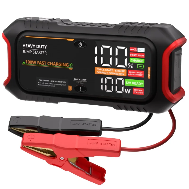 Пусковое устройство 6700A Peak 12V, 32000 мАч, мощный бустер для мотоциклов, грузовиков, лодок, с поддержкой дизельных двигателей до 12 л