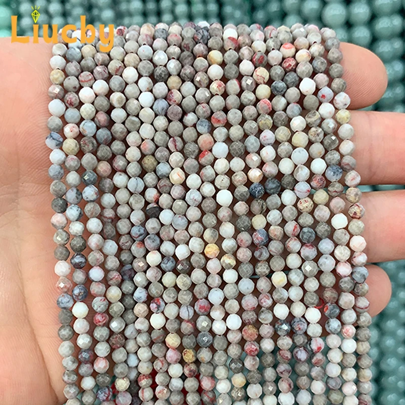 New models Natural Faceted Chicken Blood Stone China Chic beads for Jewelry Making DIY Running Ring Bracelet 15