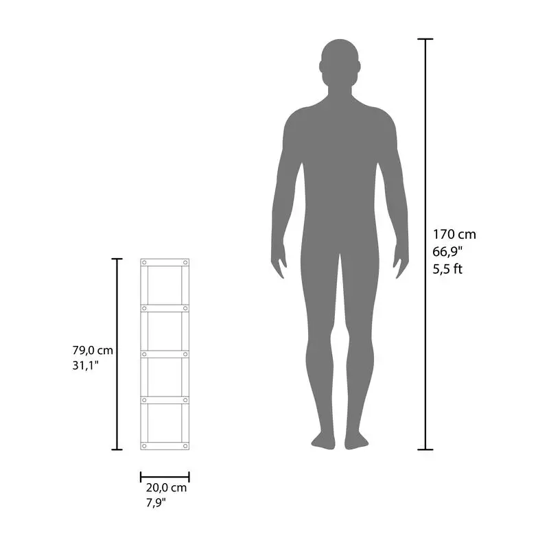 Portasciugamani da parete verticale a 5 livelli, organizer da bagno per asciugamani e accessori