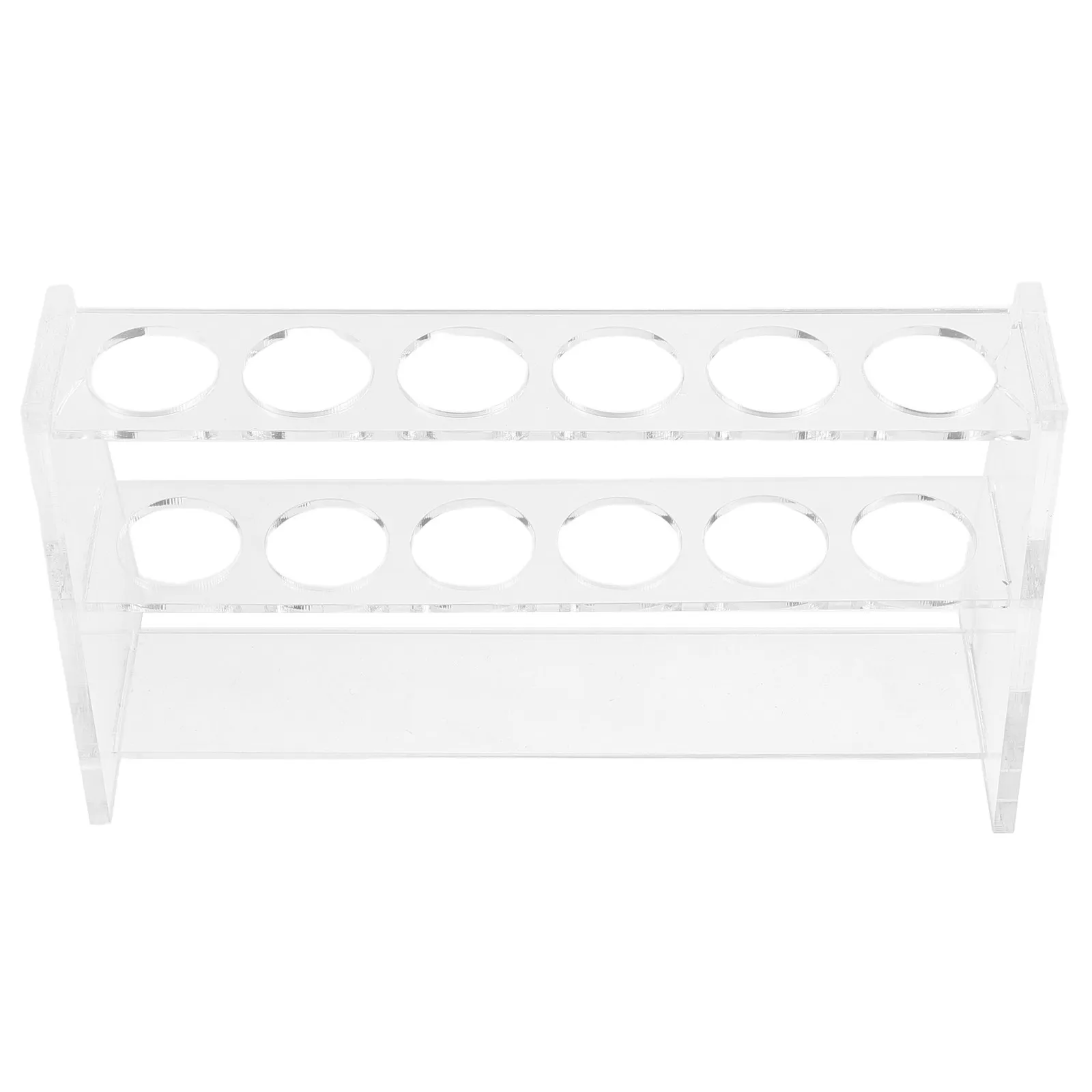 Acrylic Propagation Tube Holder Rack Transparent 6 Slots 26Mm Dia Hydroponic Plant Display Organizer Home Office Laboratory