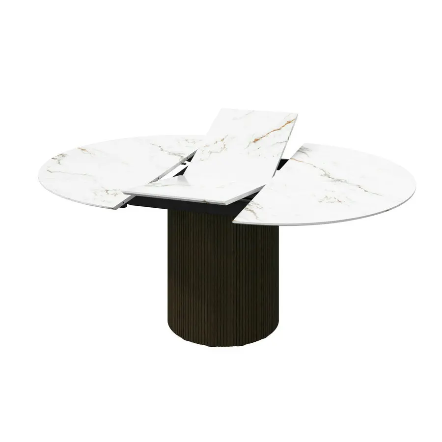 #Luxury Ceramic Round Conference Table Premium Custom Stone Furniture Solid Wood Extendable Dining Table  for Hotel and Home TV