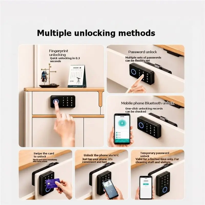 Tuya Invisible Smart Cabinet Lock Fingerprint Code Keyless-AA26
