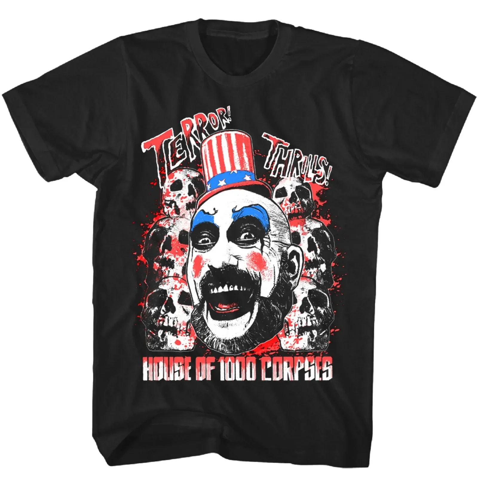 House of 1000 Corpses Captain Spaulding Mens T Shirt Classic Movie Tee Black