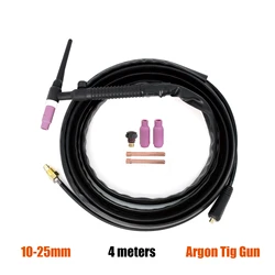 HITBOX TIG Torch Gas Burner Welding Torch WP17V 10-25mm Adapter 140A 13ft 4M Argon Gun Tools WP26V 35-50mm