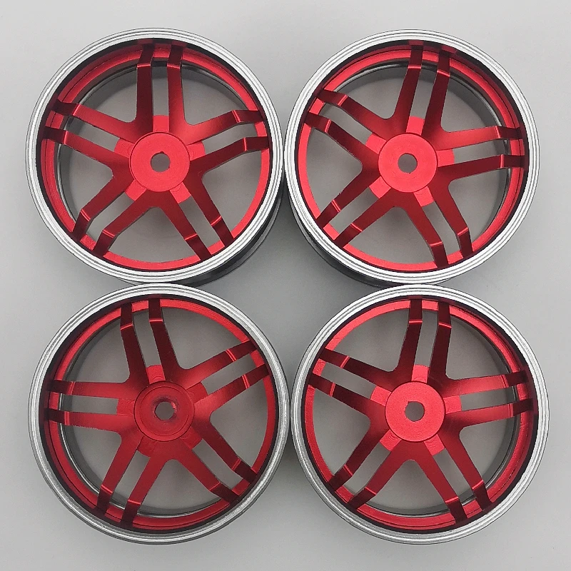 3/6/9mm Offset 4pcs CNC Machined Aluminum Wheels Rims 1/10 Scale RC Car On-road Drift Touring Model Hobby