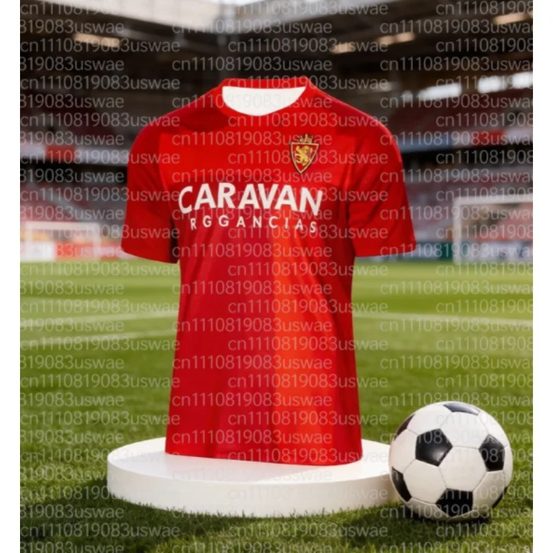 Camiseta de Hombre 2026, Camisetas de Local y Visitante del Real Zaragoza, Ropa Deportiva Transpirable, Ideal para Aficionados al Fútbol