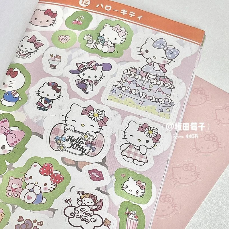 450 adesivi Hello Kitty Sanrio Kawaii Kuromi Mymelody Ledger Materiale Simpatico cartone animato Cinnamoroll Adesivi impermeabili Fai da te Regalo