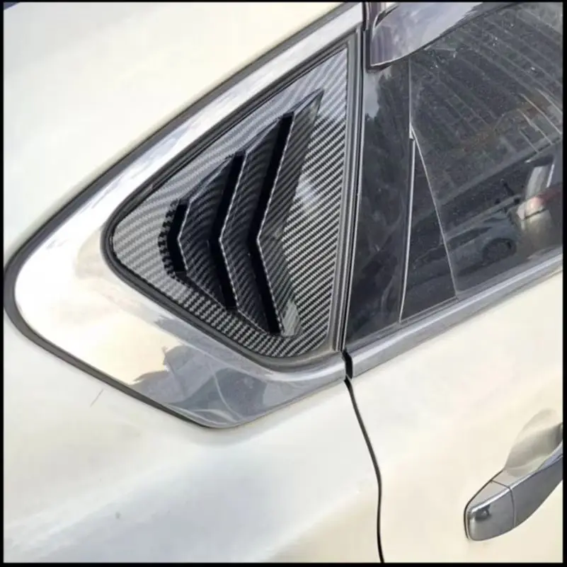 Car Styling For Nissan Altima 2013-2018 Sedan Rear Triangular Window Blind Shades Louver Vent Molding Cover Trim Accessories