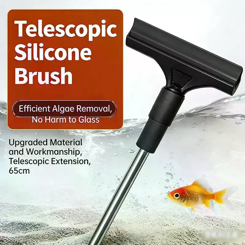 Telescopic Glass Cleaning Tool Anti Fog Water Scraper For Car Rear View Mirror Aquarium Fish Tank Algae Removal Cleaning Tool