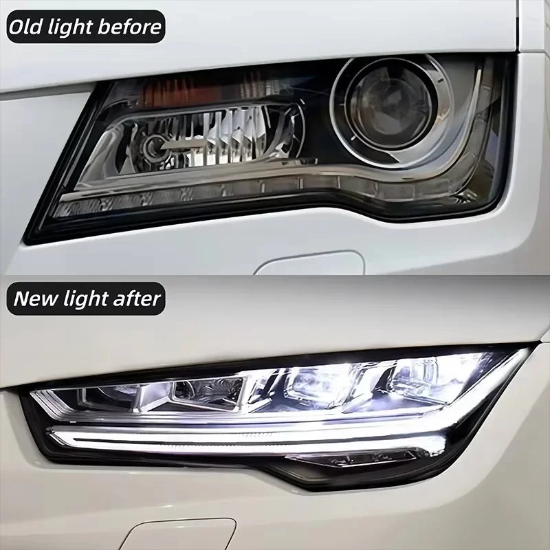 Headlight, for Audi A7 11-18, New LED Headlight Kit, Modified Daytime Running Lights Lens Turn Signal,50 55 65w, Laser Headlight