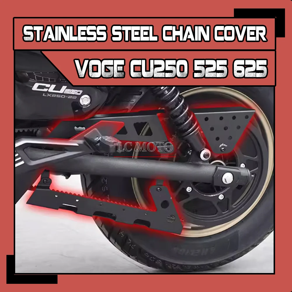 

For VOGE CU250 CU525 CU625 Motorcycle Modification Upper Belt Cover Lower Belt Cover Stainless Steel Accessories