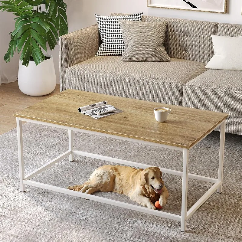 

Coffee Table Simple Modern Coffee Tables Open Design Rectangular Minimalist Center Table for Living Room Home Office